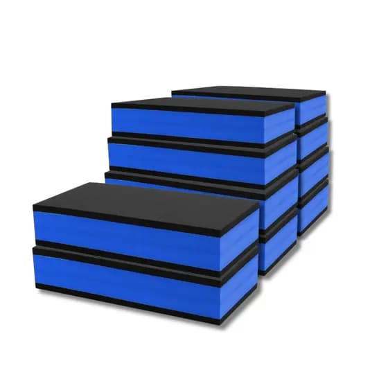 Kit 10 Step de EVA 60x28x10cm Antiderrapante para Academia, Funcional, Aeróbico, Crossfit