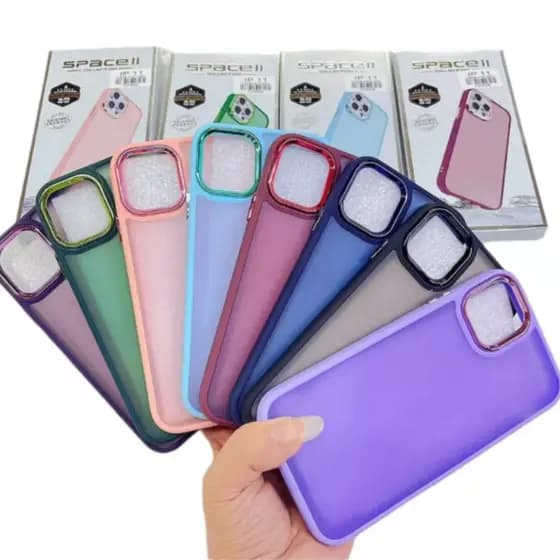 Capa SPACE acrilica Fosca Anti Impacto para IPhone 15 Ao 16 pro max - Space Collection fosca