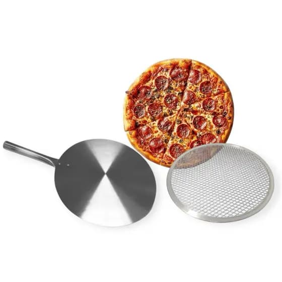 kit 1 tela para pizza 35 cm+1 pá para pizza N35 cm uso profissional
