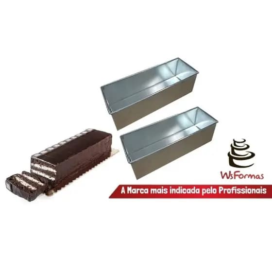 kit 2 formas para bolo super fatia slice cake 30x10x10