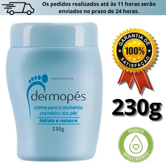 Creme Abelha Rainha rachaduras nos pés Hidrata e Restaura Dermopés 230g