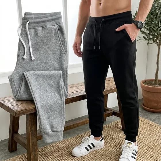 Calça Moletom Tradicional Cordão Ajústavel Peluciada Com Punho