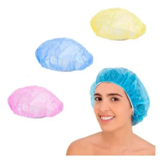 Touca De Banho Impermeável Reutilizável Estampa Kit 3 Unidades