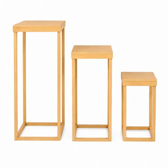 Trio de Mesa Quadrado MDF para Festa Infantil Casamento Batismo Chá Revelação Chá de bebê decoração de festas e eventos