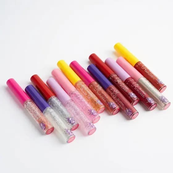 Kit C/3 Lip Gloss Princesas Vivai Infantil | Brilho Encantado, Aroma Delicioso e Diversão Garantida