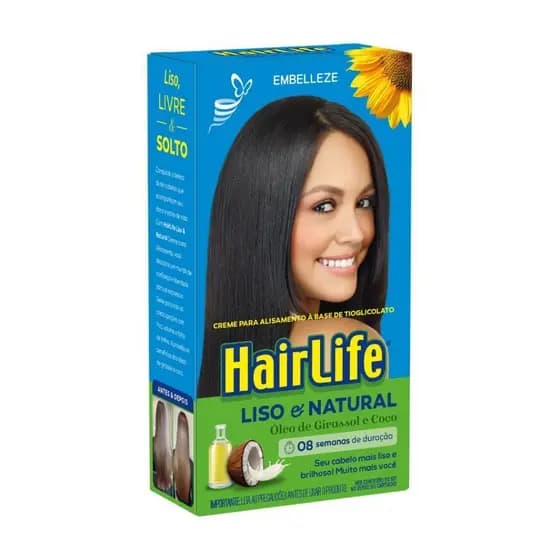 Embelleze Hairlife Creme de Alisamento Capilar Liso & Natural