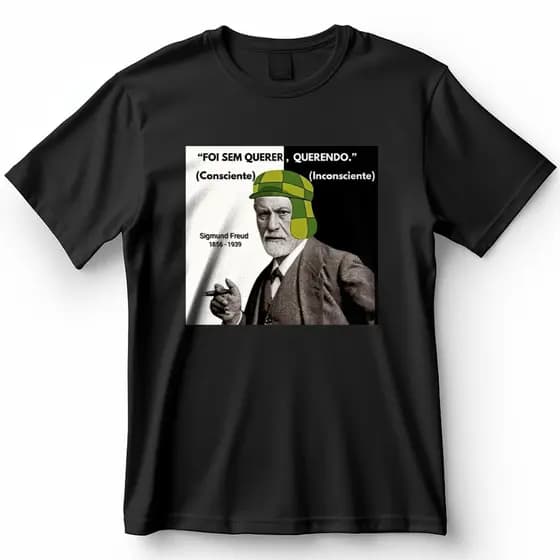 Camiseta Freud Psicologia Chaves Camisa de Meme 100% Algodão P AO G5
