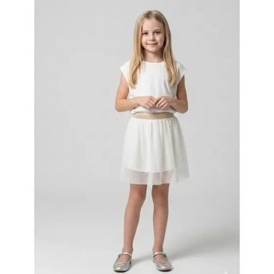 Saia de Tule Infantil Feminina Com Forro | Short Saia Meninas