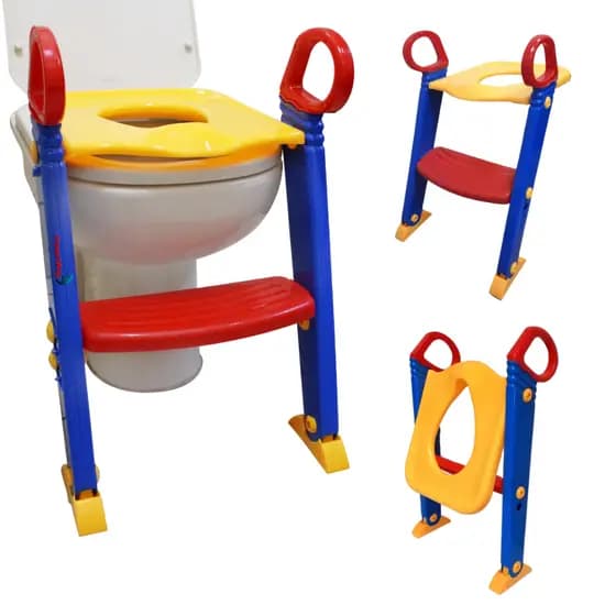 Troninho Infantil Com Escada Assento Redutor Vaso Sanitário desfralde
