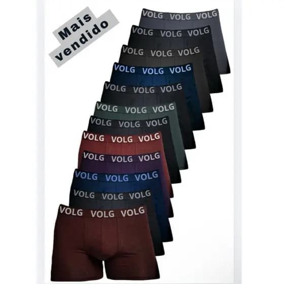 kit com 5 Cueca Boxer juvenil de 11 a 18 anos microfibra
