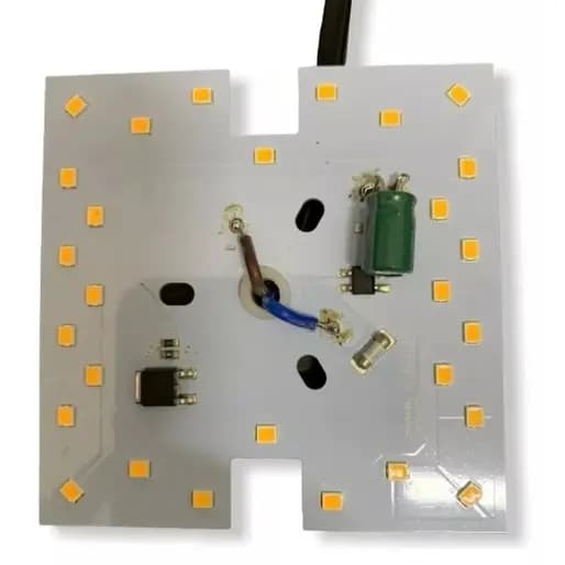 Placa Pcb Led - 28 Led 80x80mm 14w - 220v - 3000k C/ Cabo