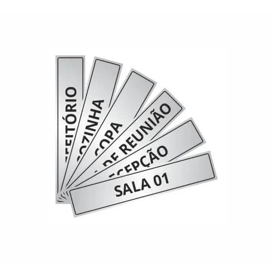 Placa Indicação Porta ou Parede Alumínio Personalizada de Tamanhos Diversos tamanhos