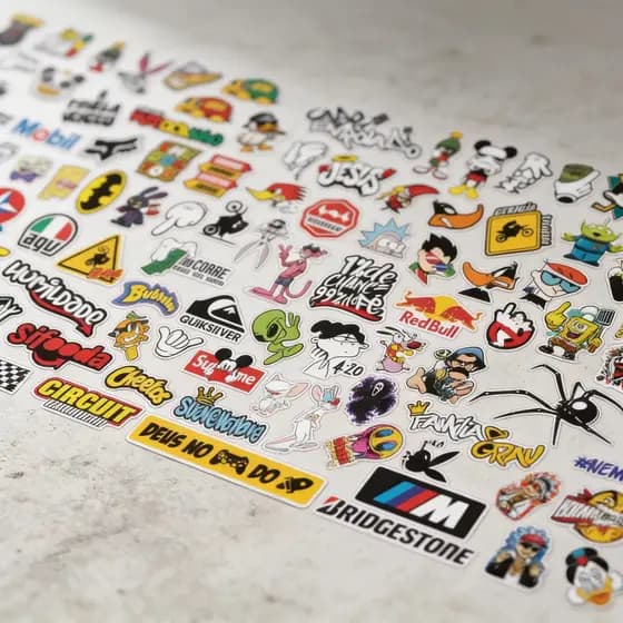 Kit 111 Adesivos Stickers Bag Moto Note-book Carro Bike
