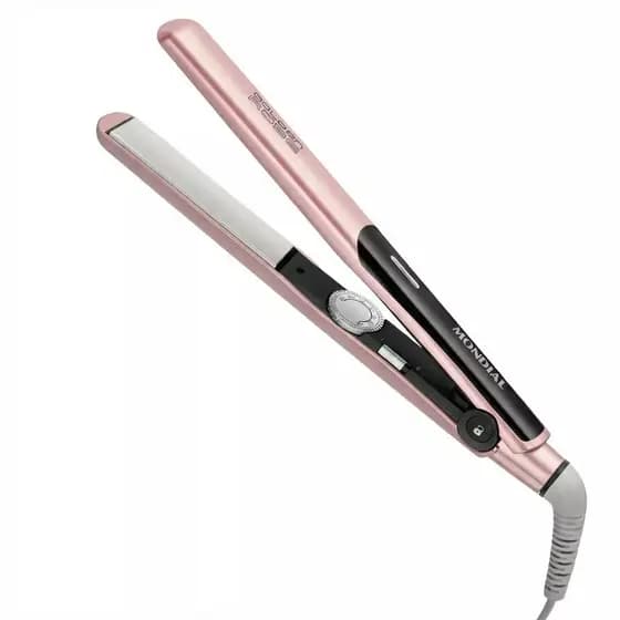 Chapinha Prancha Alisadora Mondial Cerâmico Tourmaline Íon P-20 GOLDEN ROSE Rosa Bivolt