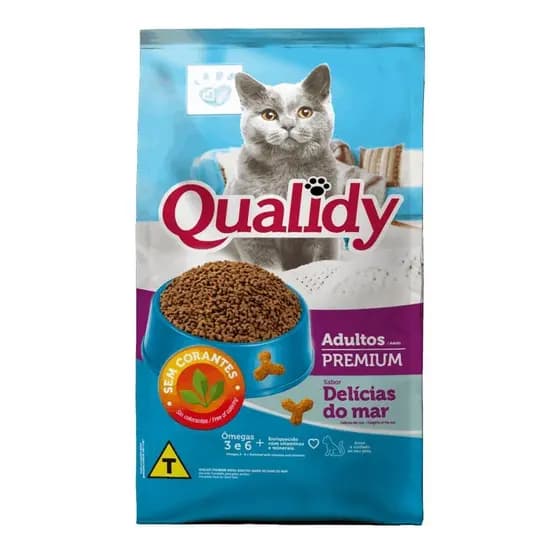 Ração Qualidy Premium para Gato Adultos Delicias do Mar 500g