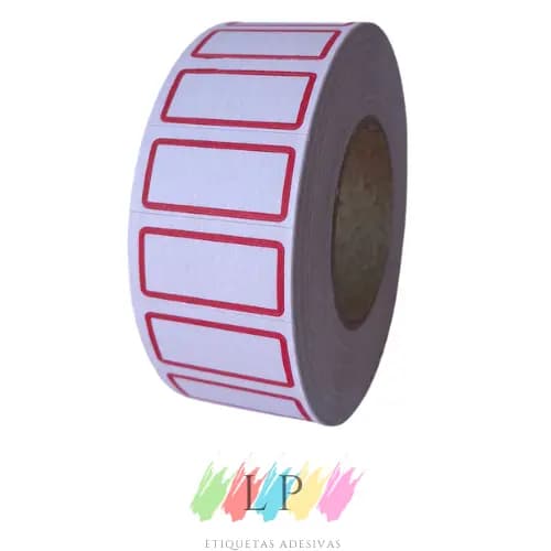 1.333 Etiquetas de preço TARJADA 29x15MM - Personalize suas encomendas de mercadorias, materiais escolares, embalagens.