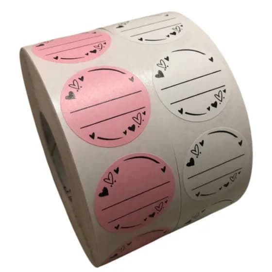 Etiquetas de agradecimento ao cliente LINHAS 3CM - Ideal para suas encomendas (500 etiquetas)