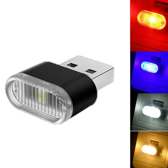 Lâmpada Decorativa Para Carro 5V Mini Usb Longa Vida Útil Ampla Aplicação Luzes Noturnas De Leitura De Emergência 20mA Atmosférica Led