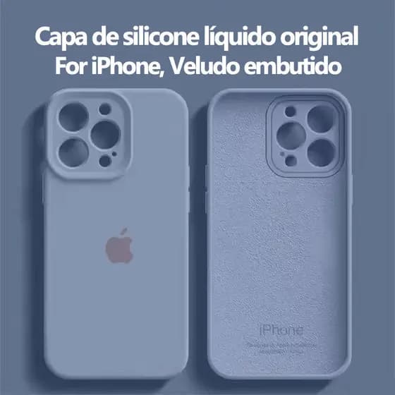 Luxo Oficial Original Silicone Caso Para iPhone 17 16 15 14 13 12 11 Pro Max Capa De Proteção De Corpo Inteiro