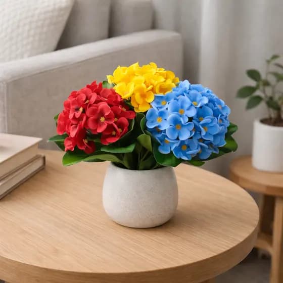 Buque Flor de Violeta Artificial Delicado Beleza Duradoura e Realista Ideal para Arranjos e Decoração de Casamento