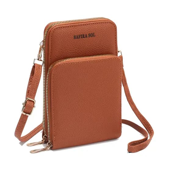 Bolsa transversal feminina moda feminina trabalho social porta celular com 2 divisorias lp571