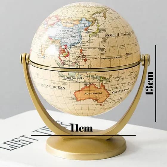 Globo Terrestre Giratorio 360 Vintage Decoração Escolar