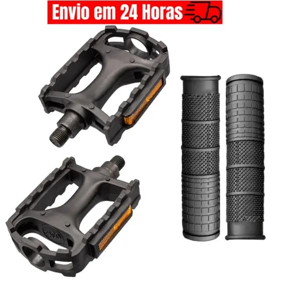 Pedal Bike Bicicleta Rosca Fina de Pedivela Monobloco Nylon 1/2 MTB Par de Manoplas