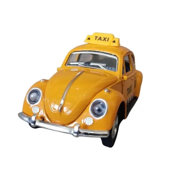 Miniatura Fusca Táxi 1/32 em Metal - Carrinho de Coleção Volkswagen
