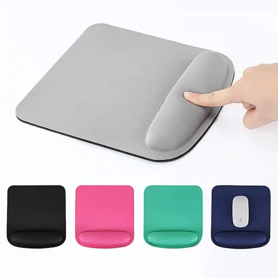Mouse Quadrado Almofada De Pad Com Descanso Para Pulso Ergonômico Universal Antideslizante Cor Sólida Jogos