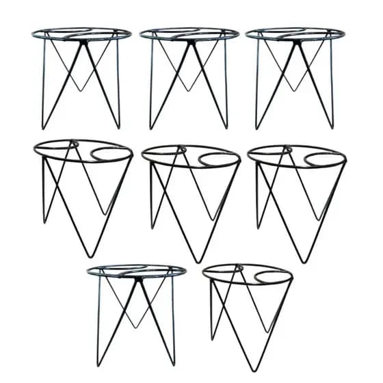 8 Suporte para Plantas e Vasos | Base Premium | Aço Carbono | Design Moderno