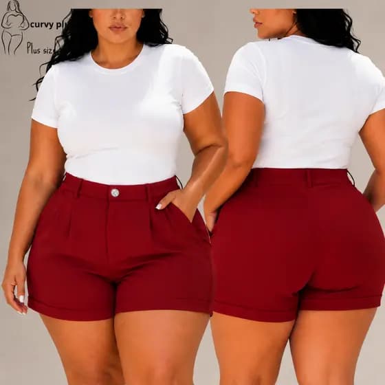 Short Plus size Bermuda Feminina Plus Size Short Plus Size Feminino Short Feminino Plus Size Chorte Feminino Plus Size