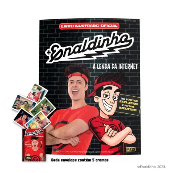 KIT ÁLBUM DO ENALDINHO + 50 FIGURINHAS A LENDA DA INTERNET