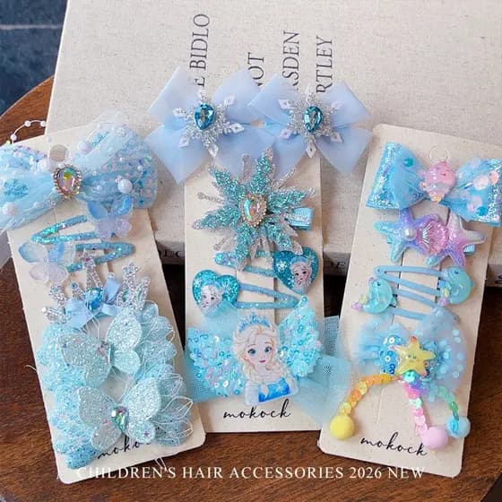 Grampo De Cabelo De Floco De Neve Congelado Princesa Elsa Headpiece Novo High-end Strass Clipe Lateral Acessório Para Me