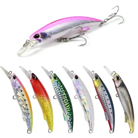 Isca Artificial sinking minnow 92mm/40g pesca de fundo 3X garateia iscas artificiais para tucunaré pescaria