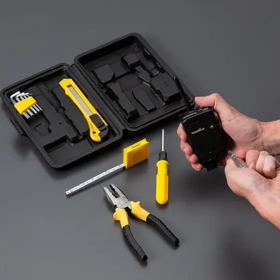Kit De Ferramentas 11 peças Ferramenta Estojo Pequenos Reparos Chave Fenda Alicate