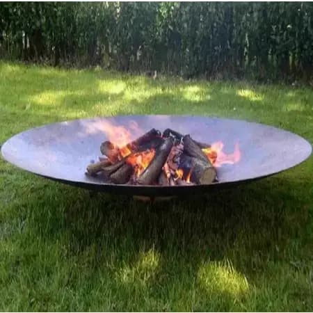 Lareira Externa Para Jardim A Lenha Portátil Firepit Em Aço Rústica 55 Cm Reforçada