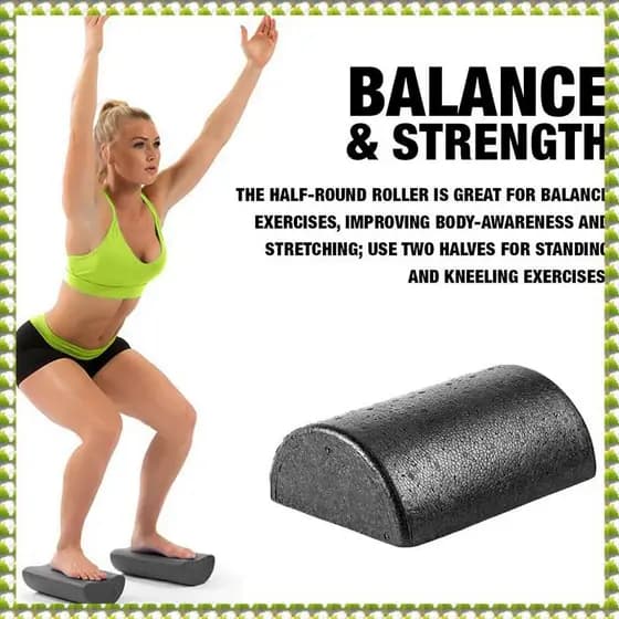 (Oflw) 1 Par De Rolo De Espuma Meio Redondo De 30 Cm Para Ioga , Pilates , Esportes , Equipamentos De Fitness , Almofada