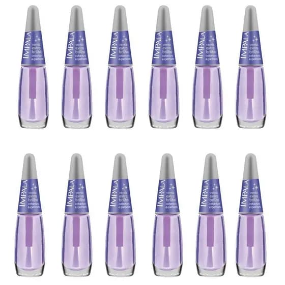 KIT ESMALTE VERNIZ IMPALA EXTRA BRILHO 7,5ML C/12