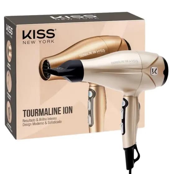 SECADOR KISS NEW YORK TOURMALINE ION DOURADO 2000W 220V BDP06PBR