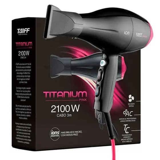TAIFF SECADOR TITANIUM ION ROSA 2100W 220V