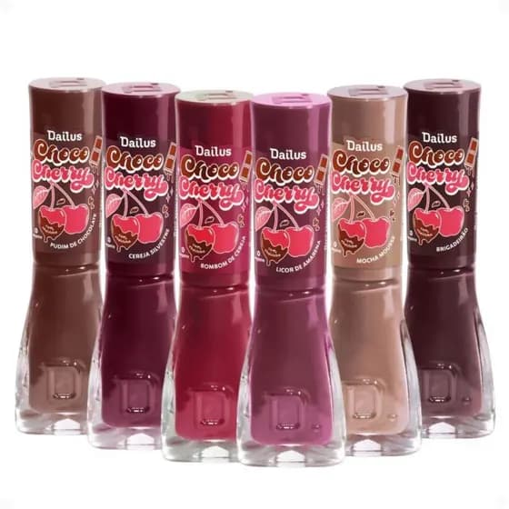 Kit Dailus Choco Cherry Com 6 Esmaltes Cremosos