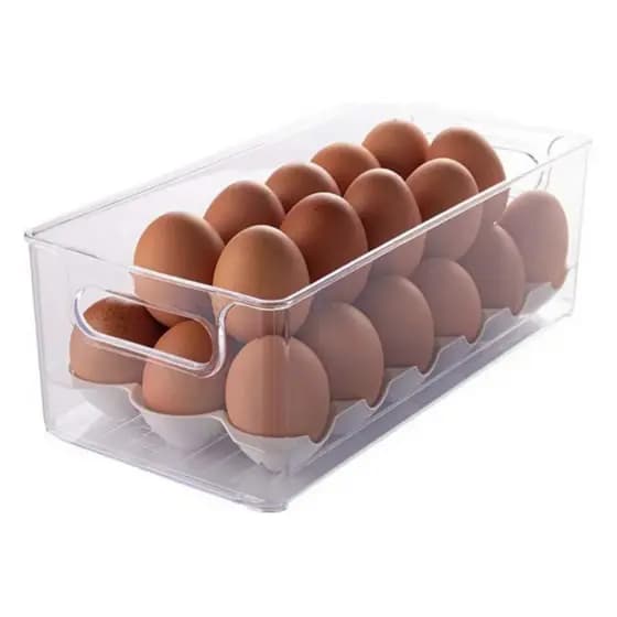 Kit Porta Ovos Geladeira E Armário Organizador Cozinha Plásutil