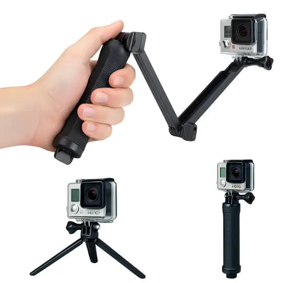 Bastão 3 Way P/ Gopro Sjcam Articulavel Com Tripe Bastao 3 Formas Gopro Hero 5 4 3 3+ Tripe Monopod