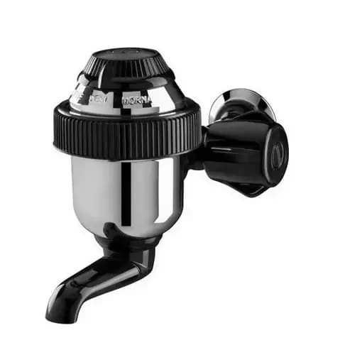 Torneira elétrica bica baixa parede Tradição Sintex PRETO/Cromado 4400W