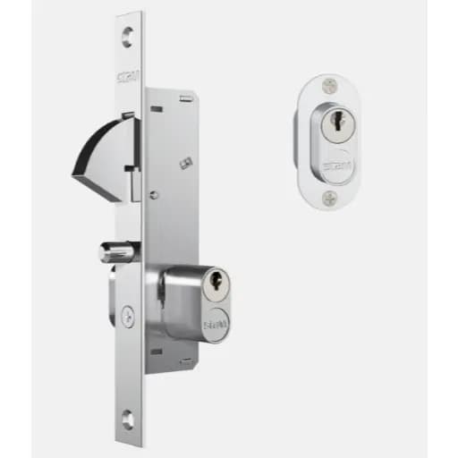 Fechadura 901 Portas de Correr Cromado Espelho de Inox STAM