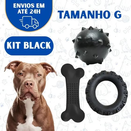 3 Brinquedo Mordedor Para Cachorro Porte Médio / Grande