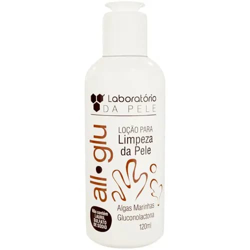 ALLGLU-LOÇÃO CREMOSA DE LIMPEZA FACIAL-120ML (SEM ENXÁGUE) Cuidados com a Pele Rosto