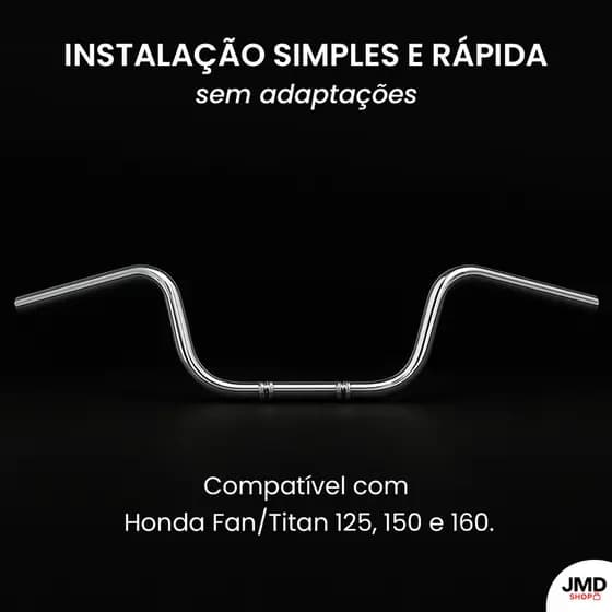Guidão De Moto Com Suporte Peso Pezinho Modelo Cargo Fan Titan CG Star 160/150/125 Motocicleta Moto