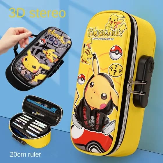 Estojo Multicamadas De Grande Capacidade/Pikachu Para Estudantes/Astronauta Do Ensino Médio
