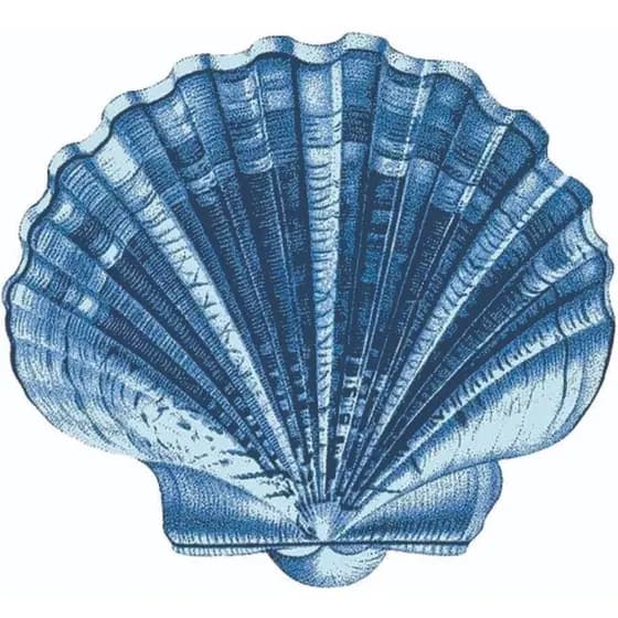 DISPLAY MDF CONCHA FUNDO DO MAR AZUL 40CM